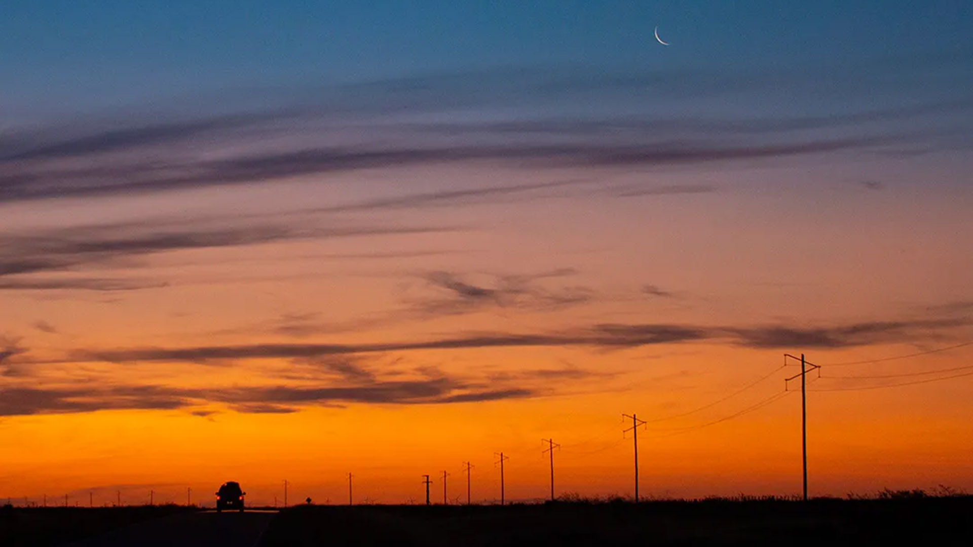 Atardecer en ruta — Patagonia